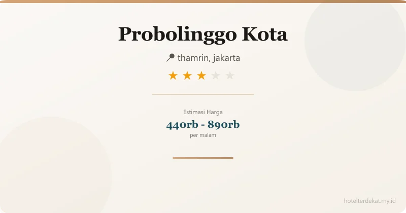Probolinggo Kota - Hotel 3 bintang di thamrin, jakarta