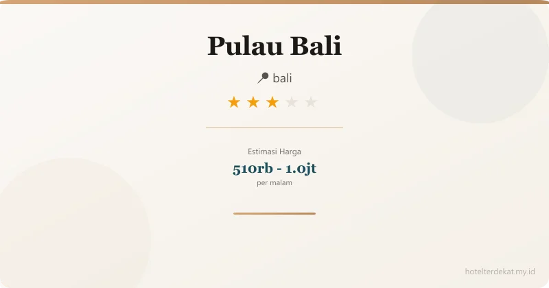 Pulau Bali - Hotel 3 bintang di bali