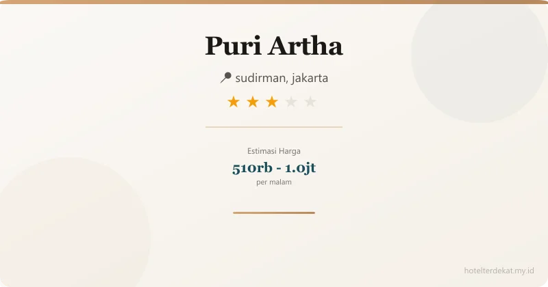 Puri Artha - Hotel 3 bintang di sudirman, jakarta