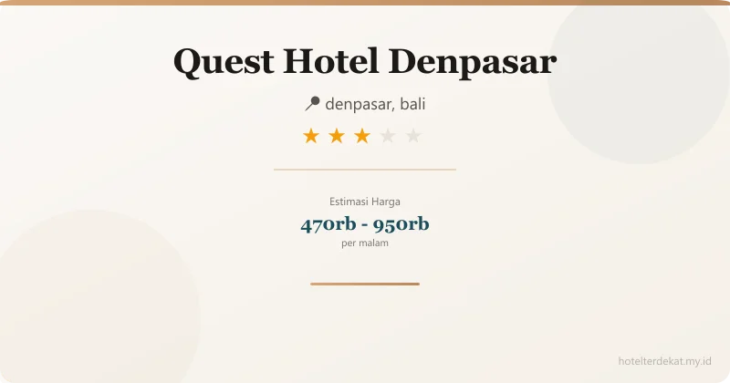 Quest Hotel Denpasar - Hotel 3 bintang di denpasar, bali