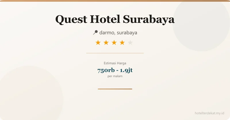 Quest Hotel Surabaya - Hotel 4 bintang di darmo, surabaya