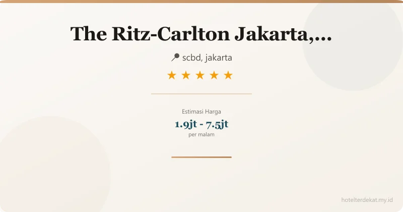 The Ritz-Carlton Jakarta, Pacific Place - Hotel 5 bintang di scbd, jakarta