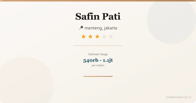 Safin Pati - Hotel 3 bintang di menteng, jakarta