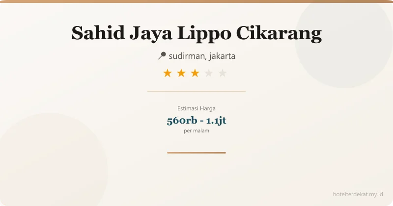 Sahid Jaya Lippo Cikarang - Hotel 3 bintang di sudirman, jakarta