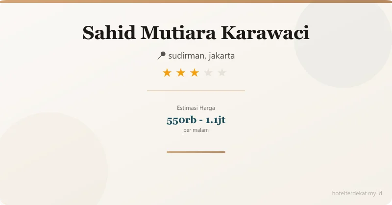 Sahid Mutiara Karawaci - Hotel 3 bintang di sudirman, jakarta