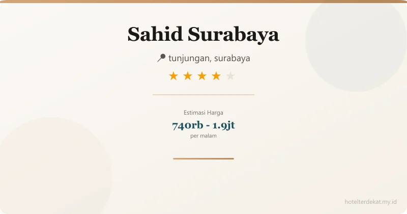 Sahid Surabaya - Hotel 4 bintang di tunjungan, surabaya