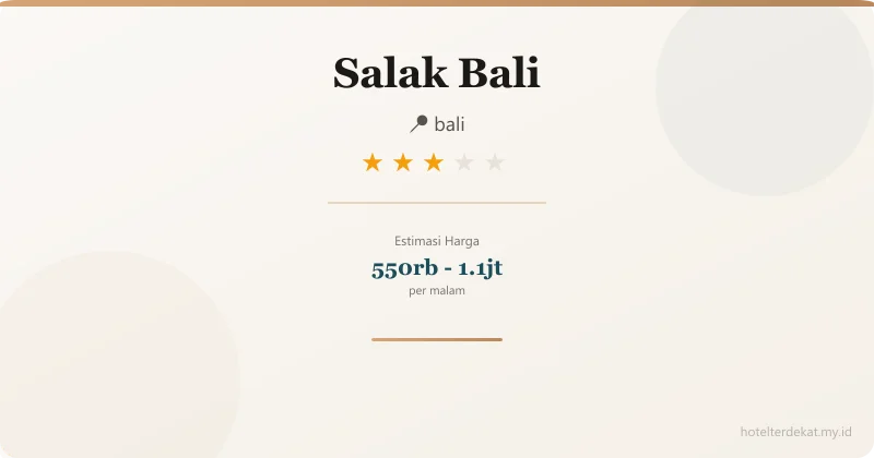 Salak  Bali - Hotel 3 bintang di bali
