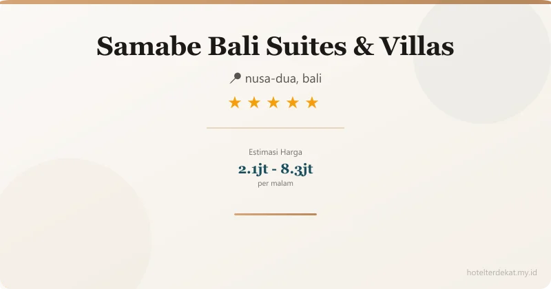 Samabe Bali Suites & Villas - Hotel 5 bintang di nusa-dua, bali