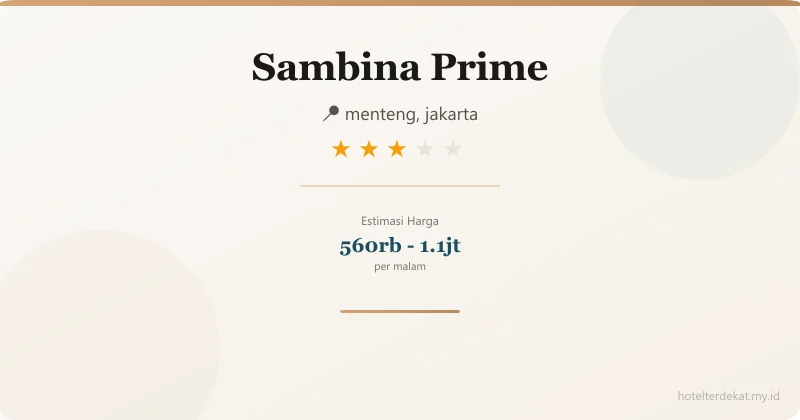 Sambina Prime - Hotel 3 bintang di menteng, jakarta