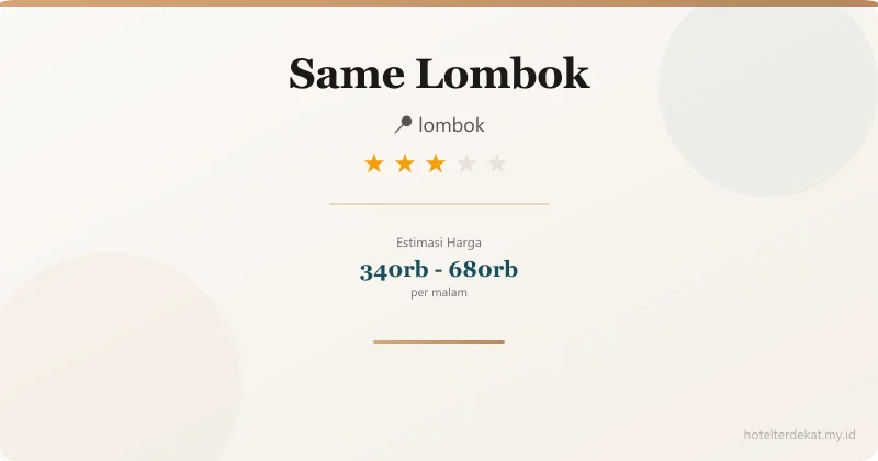 Same  Lombok - Hotel 3 bintang di lombok