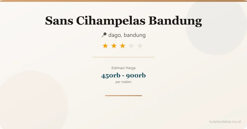 Sans  Cihampelas Bandung - Hotel 3 bintang di dago, bandung