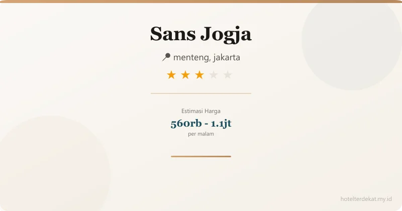 Sans  Jogja - Hotel 3 bintang di menteng, jakarta