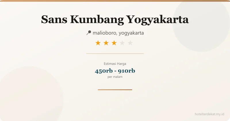 Sans  Kumbang Yogyakarta - Hotel 3 bintang di malioboro, yogyakarta