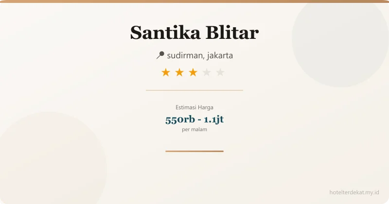 Santika Blitar - Hotel 3 bintang di sudirman, jakarta