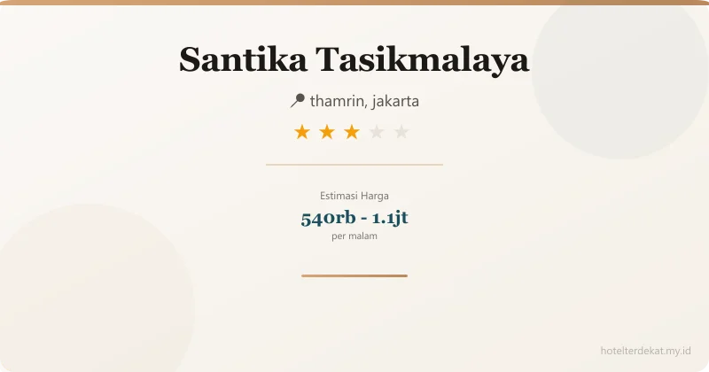 Santika Tasikmalaya - Hotel 3 bintang di thamrin, jakarta