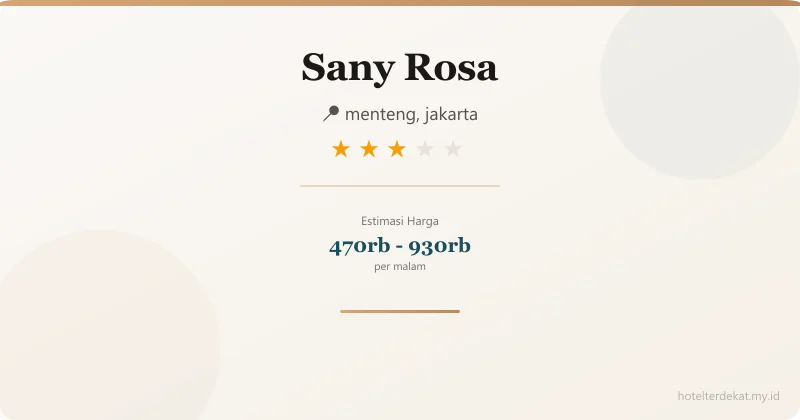 Sany Rosa - Hotel 3 bintang di menteng, jakarta