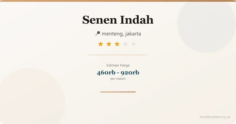 Senen Indah - Hotel 3 bintang di menteng, jakarta