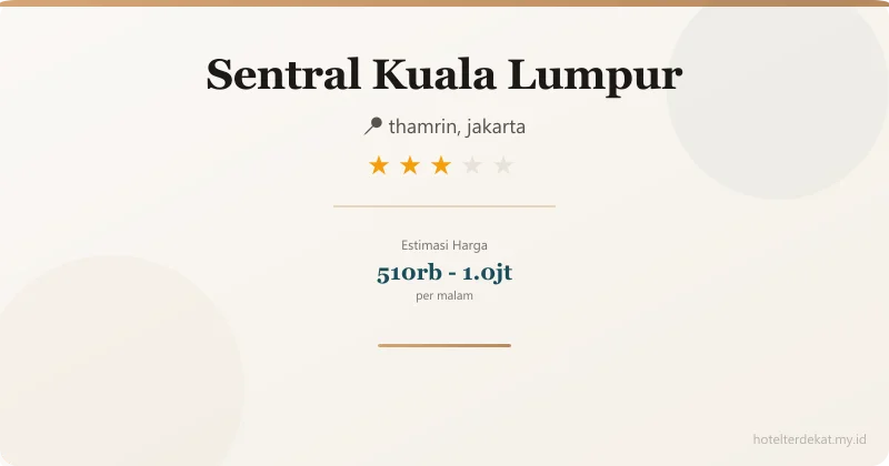 Sentral Kuala Lumpur - Hotel 3 bintang di thamrin, jakarta