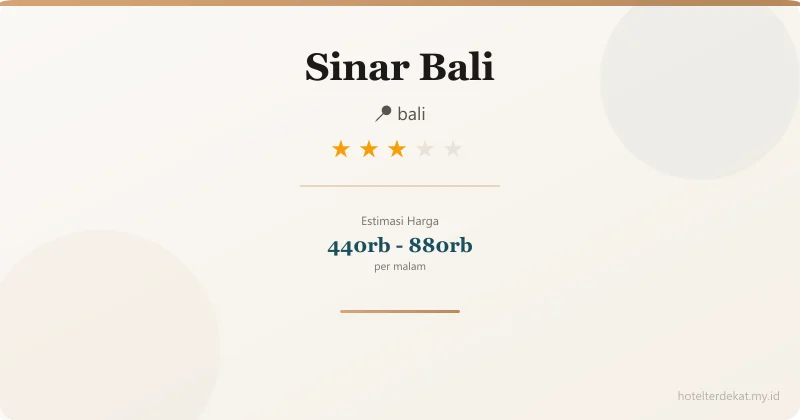 Sinar Bali - Hotel 3 bintang di bali