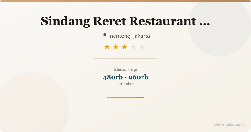 Sindang Reret Restaurant Ciwidey - Hotel 3 bintang di menteng, jakarta