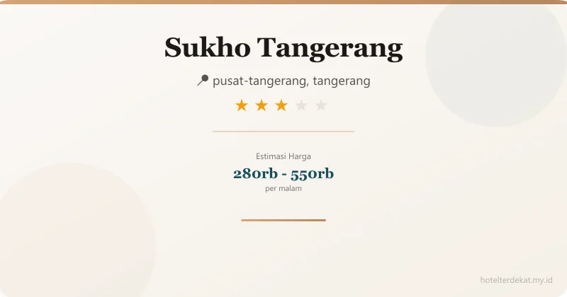 Sukho  Tangerang - Hotel 3 bintang di pusat-tangerang, tangerang