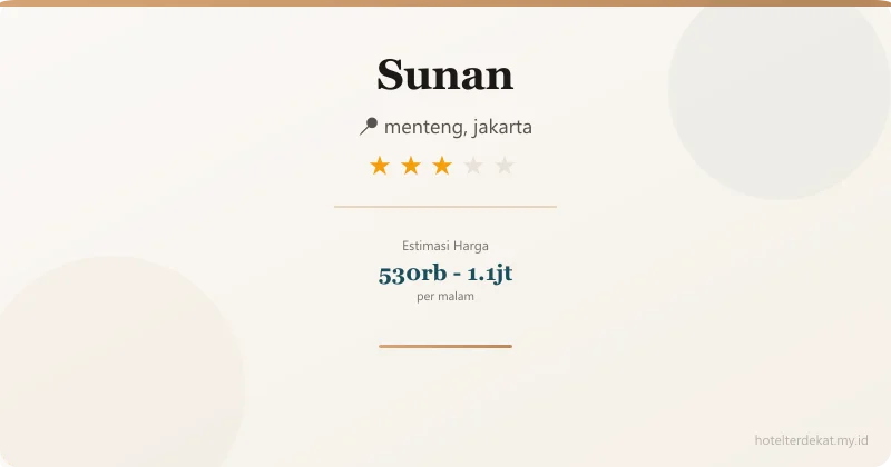 Sunan - Hotel 3 bintang di menteng, jakarta