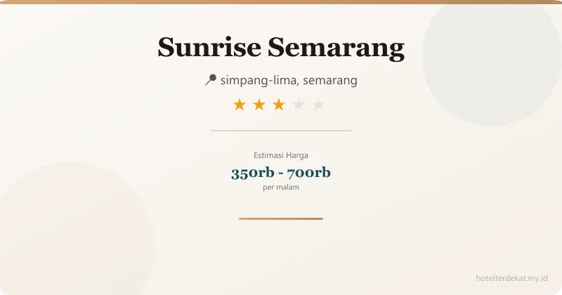 Sunrise Semarang - Hotel 3 bintang di simpang-lima, semarang