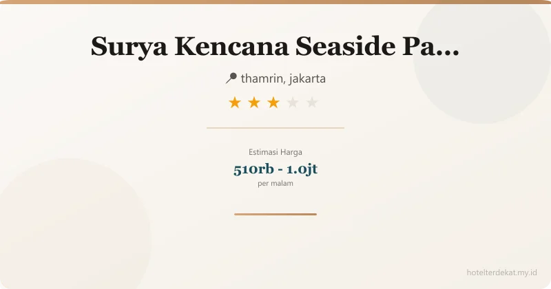 Surya Kencana Seaside  Pangandaran - Hotel 3 bintang di thamrin, jakarta