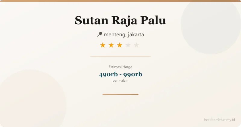 Sutan Raja Palu - Hotel 3 bintang di menteng, jakarta