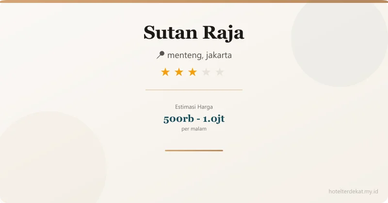 Sutan Raja - Hotel 3 bintang di menteng, jakarta
