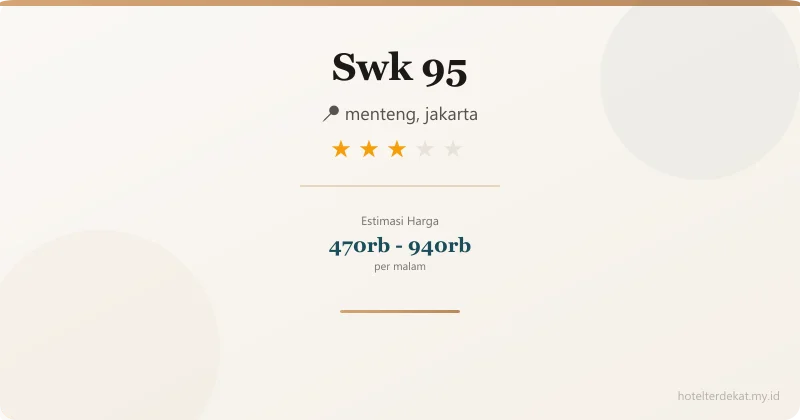 Swk 95 - Hotel 3 bintang di menteng, jakarta