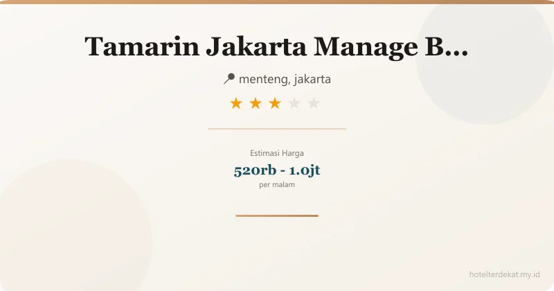 Tamarin  Jakarta Manage By Vib Hospitality Management - Hotel 3 bintang di menteng, jakarta