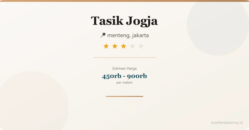 Tasik Jogja - Hotel 3 bintang di menteng, jakarta