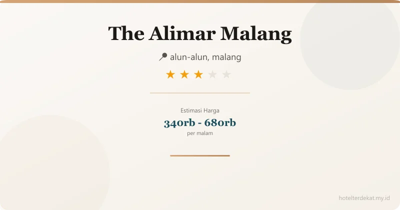 The Alimar  Malang - Hotel 3 bintang di alun-alun, malang