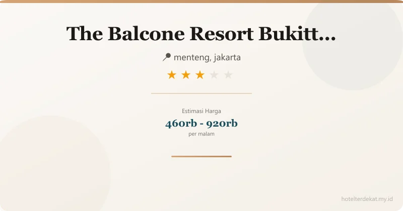 The Balcone Resort Bukittinggi - Hotel 3 bintang di menteng, jakarta