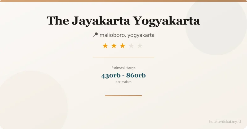 The Jayakarta  Yogyakarta - Hotel 3 bintang di malioboro, yogyakarta