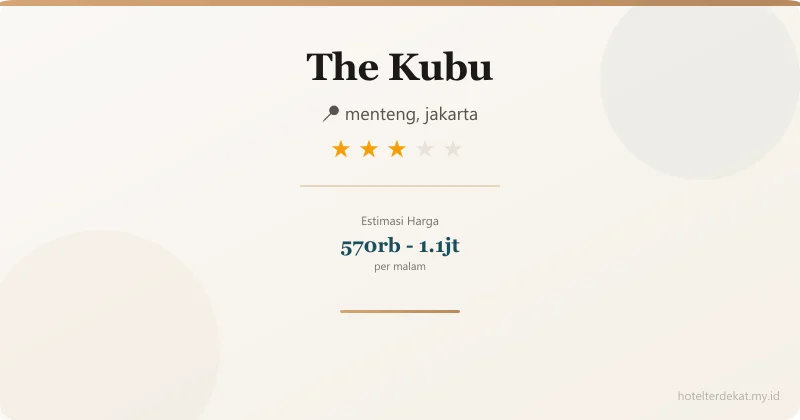 The Kubu - Hotel 3 bintang di menteng, jakarta