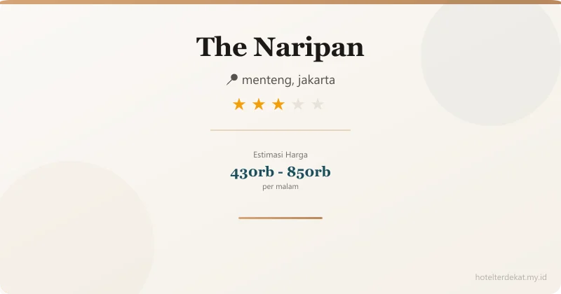 The Naripan - Hotel 3 bintang di menteng, jakarta