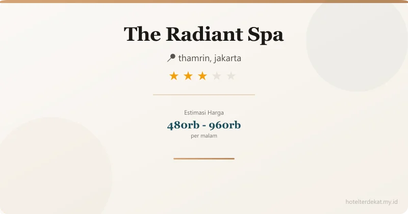 The Radiant  Spa - Hotel 3 bintang di thamrin, jakarta