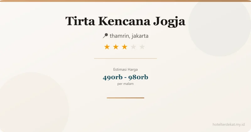 Tirta Kencana Jogja - Hotel 3 bintang di thamrin, jakarta