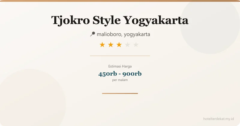 Tjokro Style Yogyakarta - Hotel 3 bintang di malioboro, yogyakarta