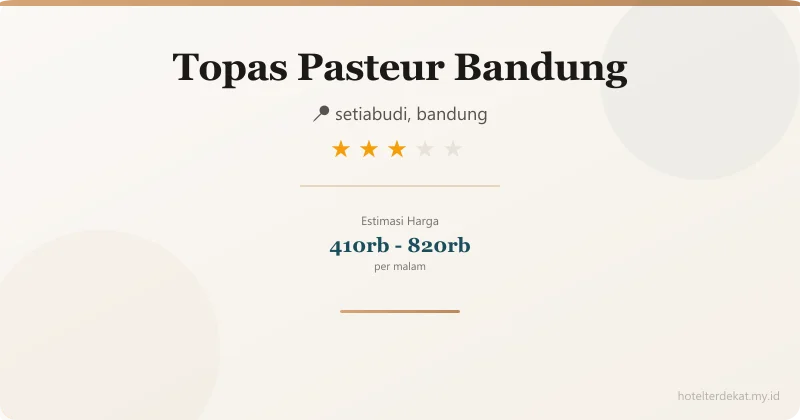 Topas Pasteur Bandung - Hotel 3 bintang di setiabudi, bandung