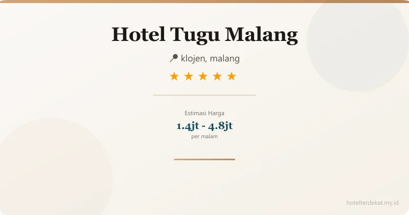 Hotel Tugu Malang - Hotel 5 bintang di klojen, malang