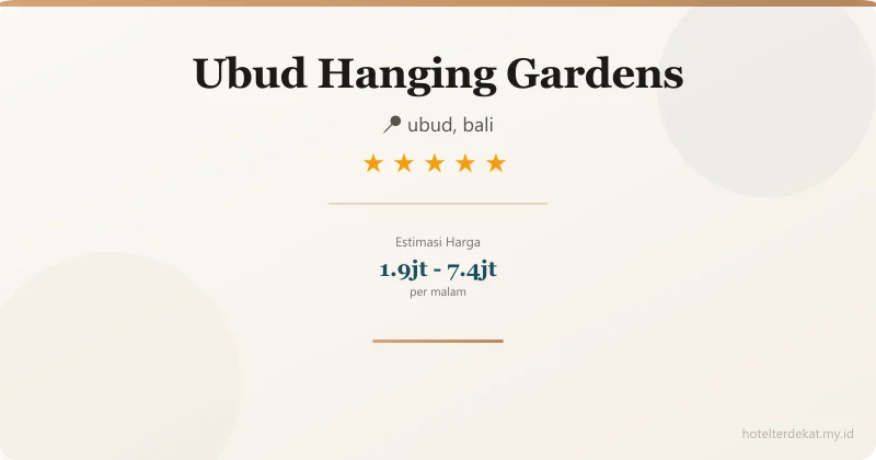 Ubud Hanging Gardens - Hotel 5 bintang di ubud, bali