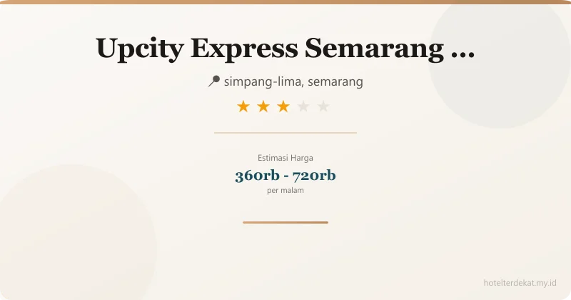 Upcity Express  Semarang By Pillow - Hotel 3 bintang di simpang-lima, semarang