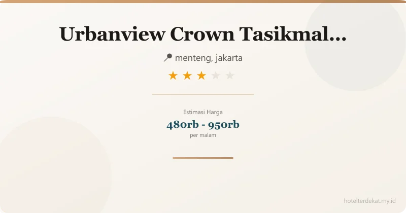 Urbanview  Crown Tasikmalaya By Reddoorz - Hotel 3 bintang di menteng, jakarta