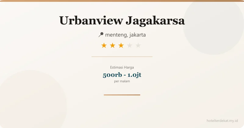 Urbanview  Jagakarsa - Hotel 3 bintang di menteng, jakarta