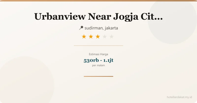 Urbanview  Near Jogja City Mall - Hotel 3 bintang di sudirman, jakarta