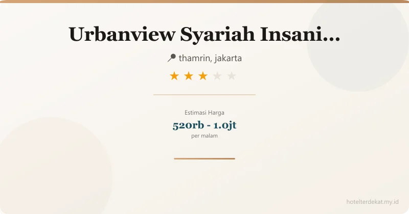 Urbanview  Syariah Insani Cisarua Puncak - Hotel 3 bintang di thamrin, jakarta