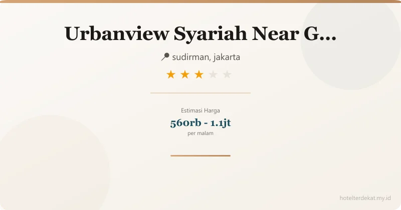 Urbanview  Syariah Near Gelora Delta Sidoarjo - Hotel 3 bintang di sudirman, jakarta